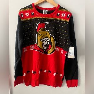 Official NHL Ottawa Senators Knitted Christmas Ugly Sweater